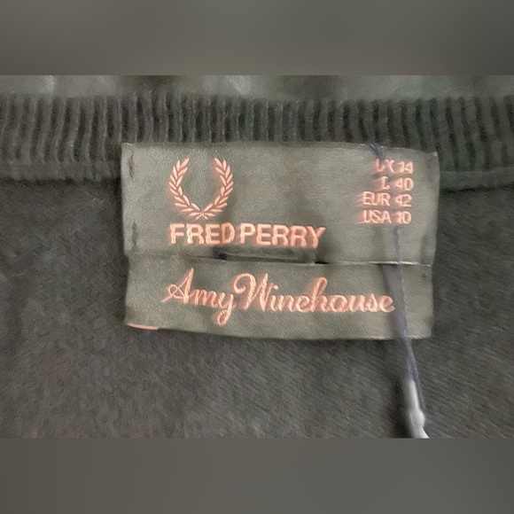 NWT RARE Fred Perry Amy Winehouse Black Yellow Argyle Jumper Dress US 10 UK 14 - Picture 3 of 16